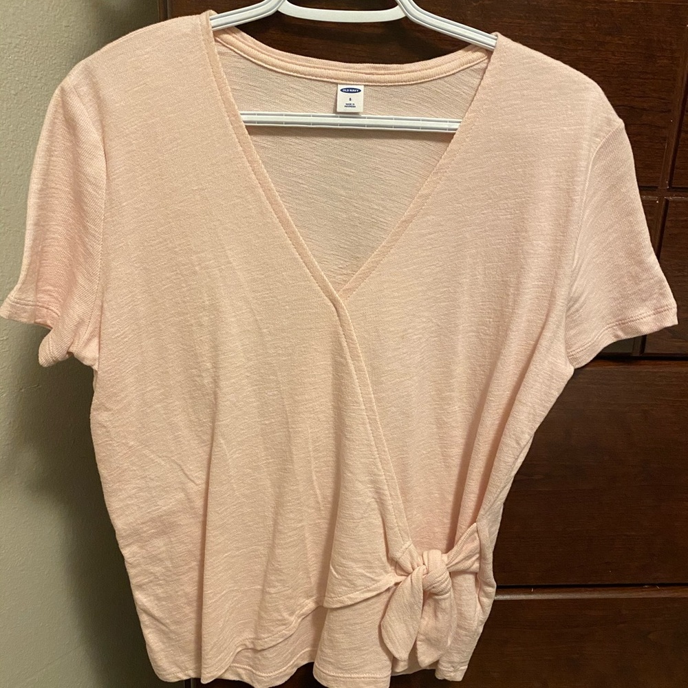 Old Navy cross body tie blouse